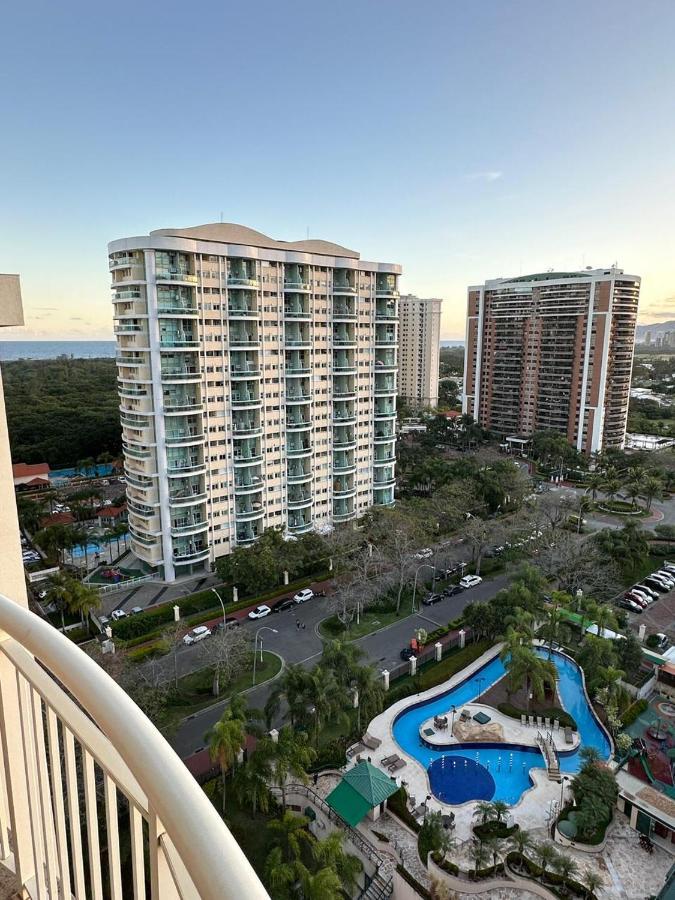 Flat Com Vista Panoramica -15- Na Barra Da Tijuca - Estacionamento Gratuito - Frigobar - Ar Condicionado - Piscina - Academia - Balsa Para Praia Gratis - Varanda - Vista Parcial Mar E Lagoa 里约热内卢 外观 照片