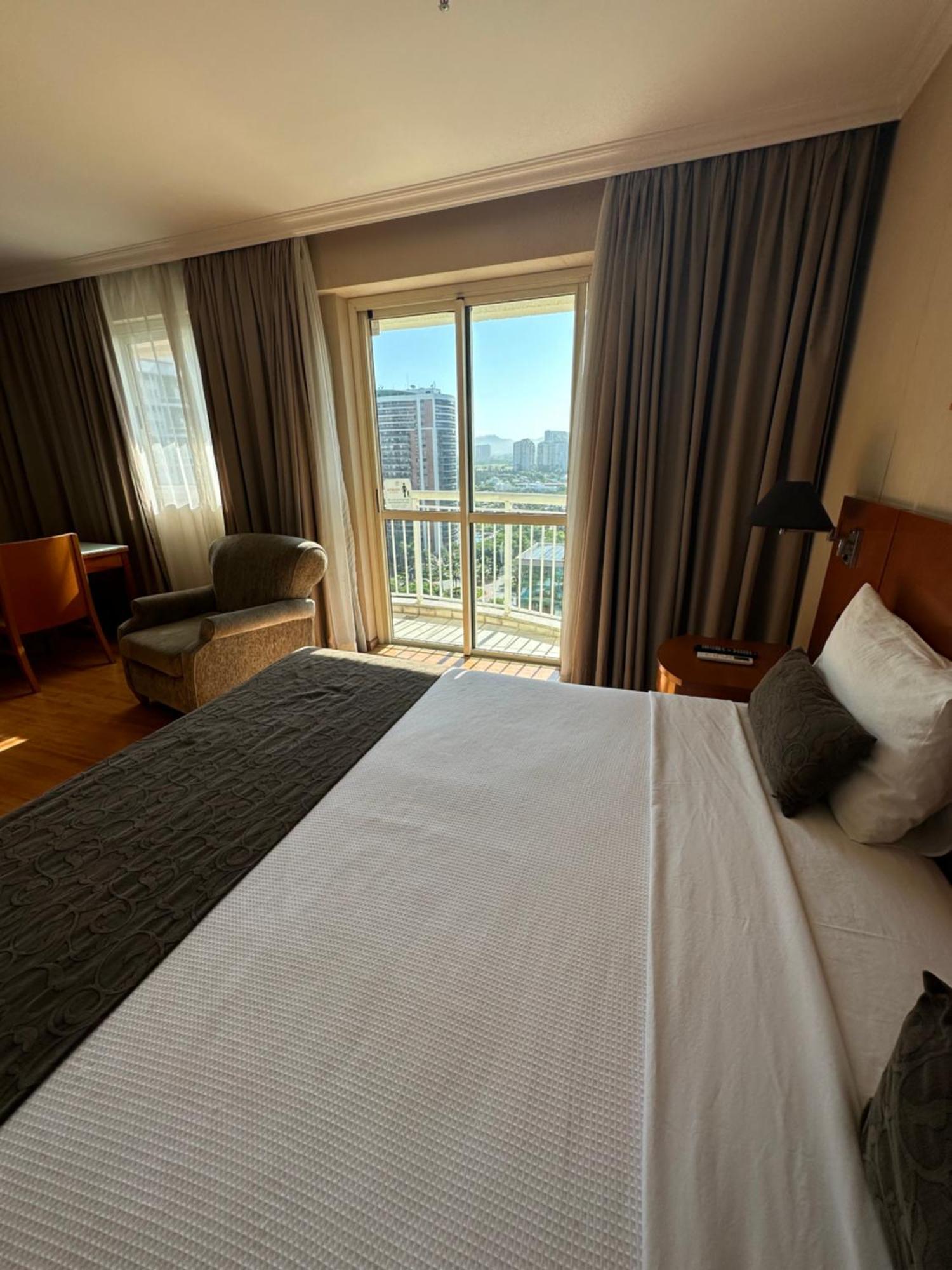 Flat Com Vista Panoramica -15- Na Barra Da Tijuca - Estacionamento Gratuito - Frigobar - Ar Condicionado - Piscina - Academia - Balsa Para Praia Gratis - Varanda - Vista Parcial Mar E Lagoa 里约热内卢 外观 照片